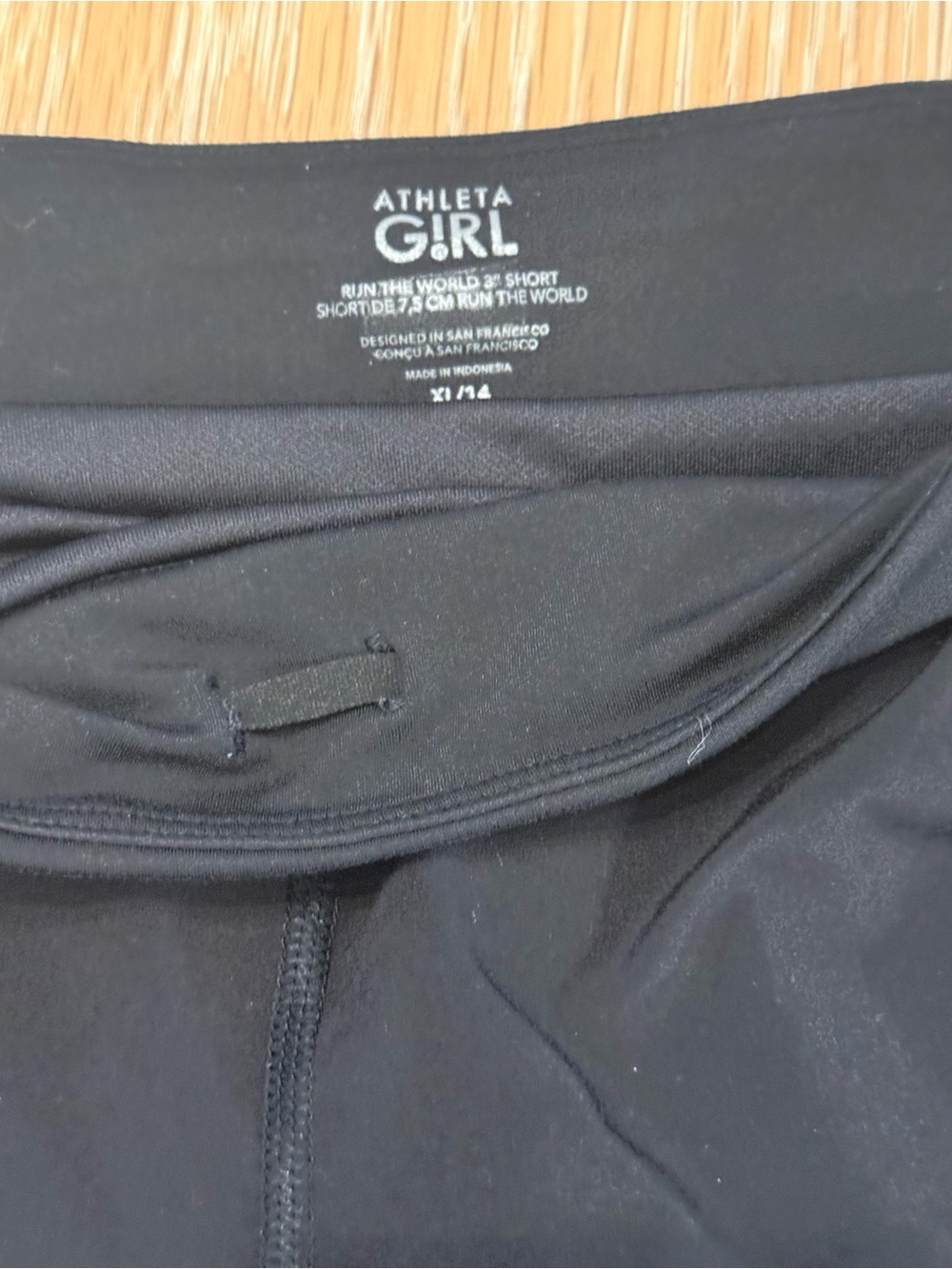 Athleta Girl Black Athletic Shorts with Internal Draw